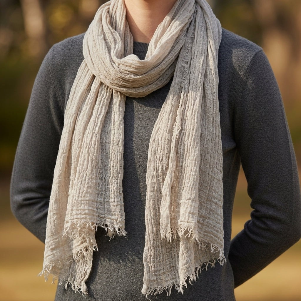Thalia | Frayed Edge Scarf photo