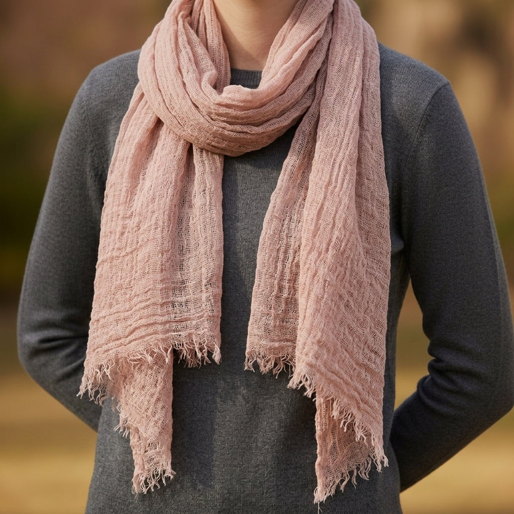 Thalia | Frayed Edge Scarf photo