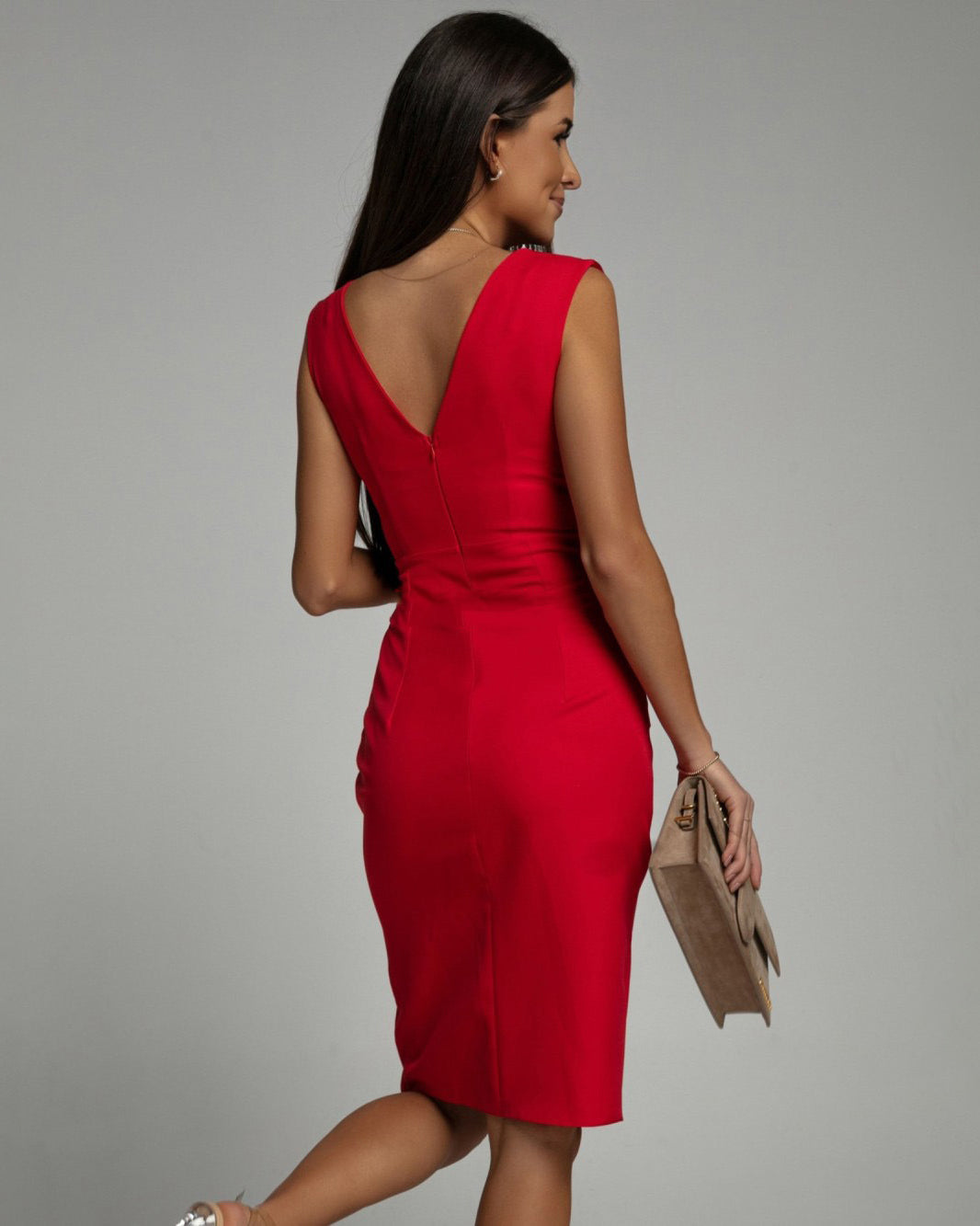 Aveline | Mini dress with Sleeveless and V Neck