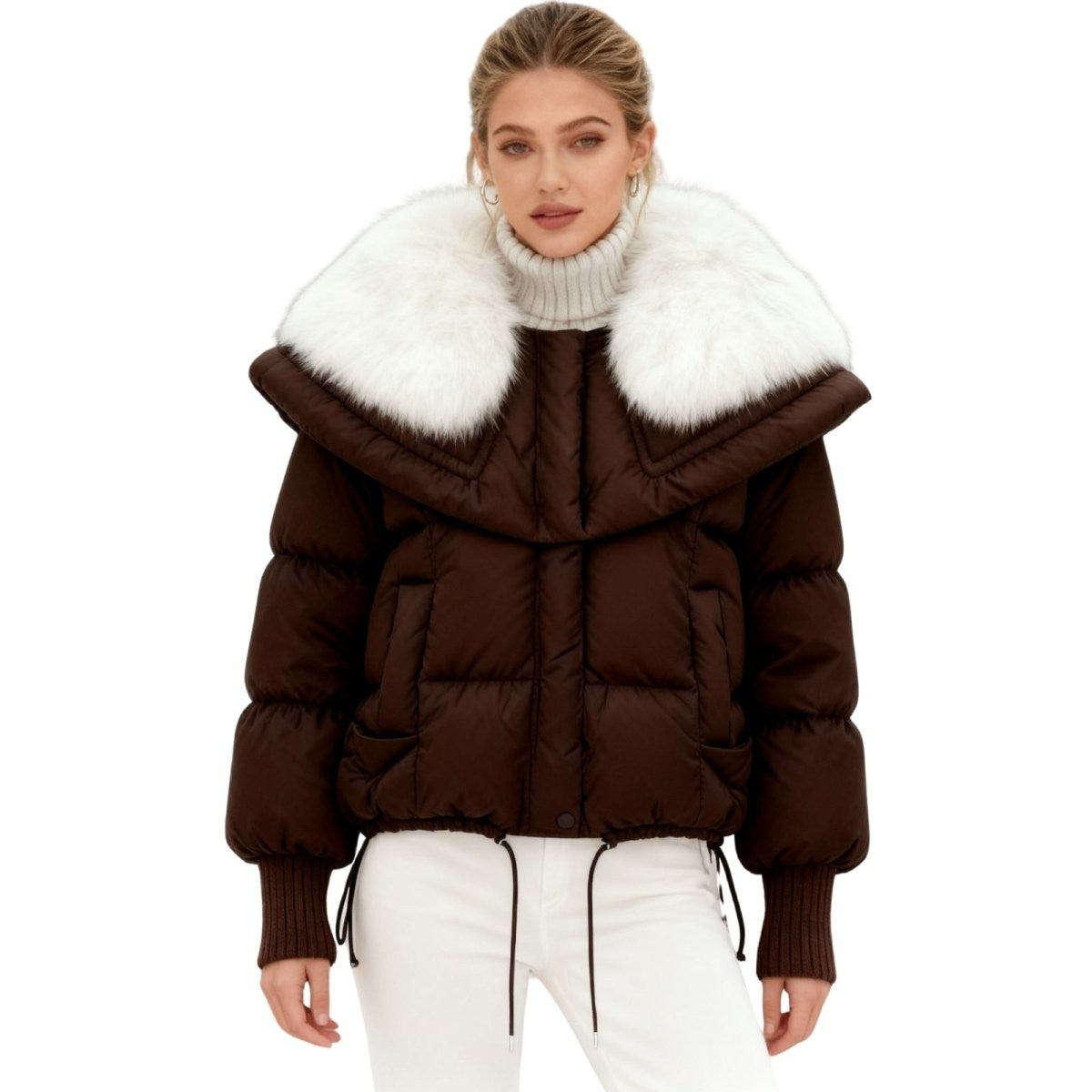 Valeria | Fur Collar Down Puffer Jacket photo