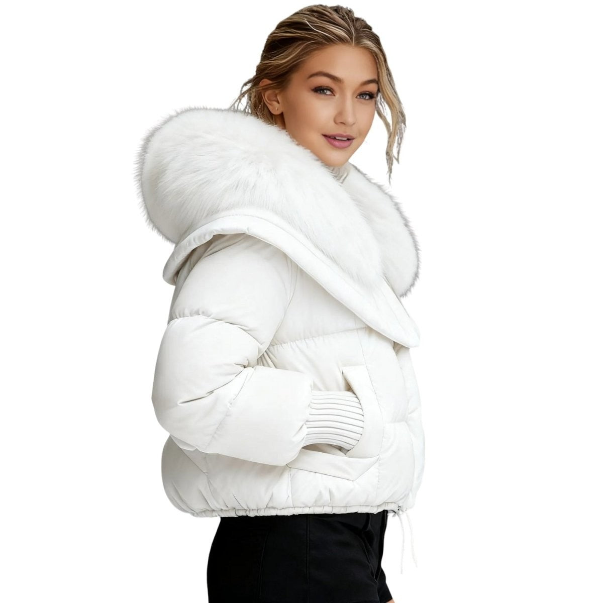Valeria | Fur Collar Down Puffer Jacket photo