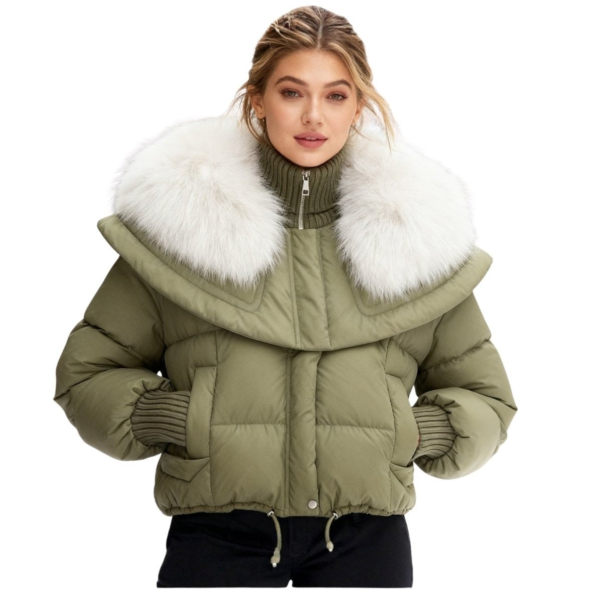 Valeria | Fur Collar Down Puffer Jacket photo