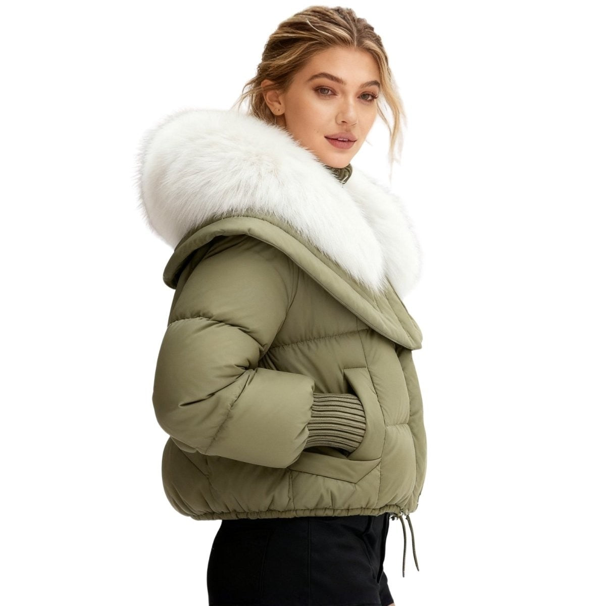 Valeria | Fur Collar Down Puffer Jacket photo