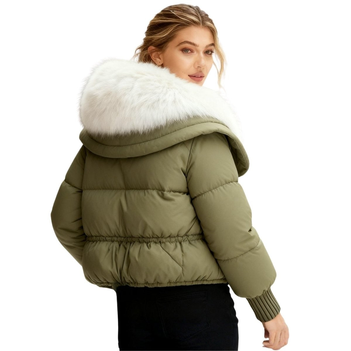 Valeria | Fur Collar Down Puffer Jacket photo