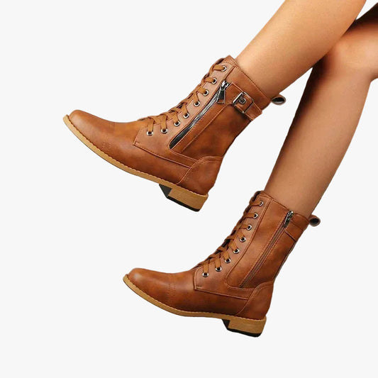 Sawyer | Lace-Up Faux Ankle Boots