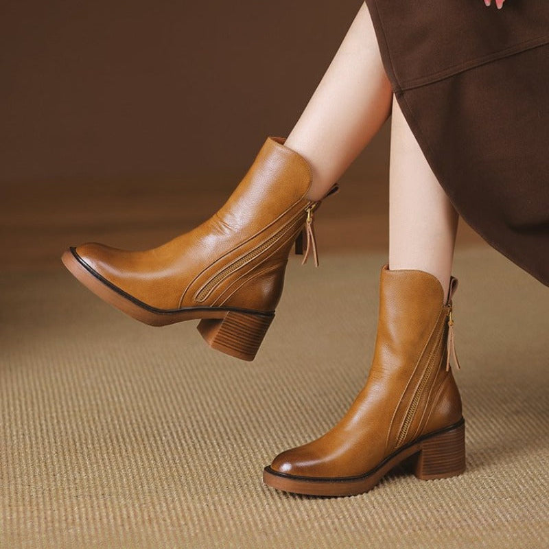 Kinsley | Ankle Boots with Block Heel
