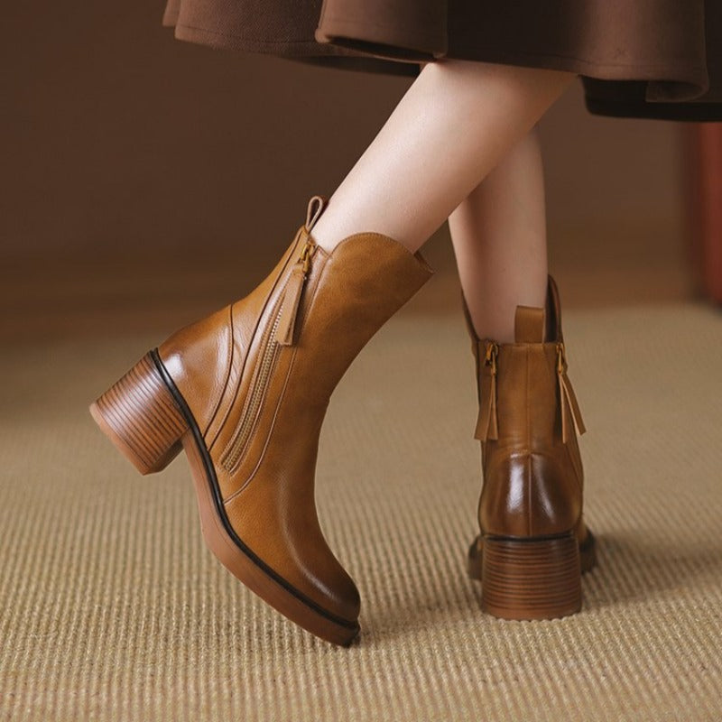 Kinsley | Ankle Boots with Block Heel