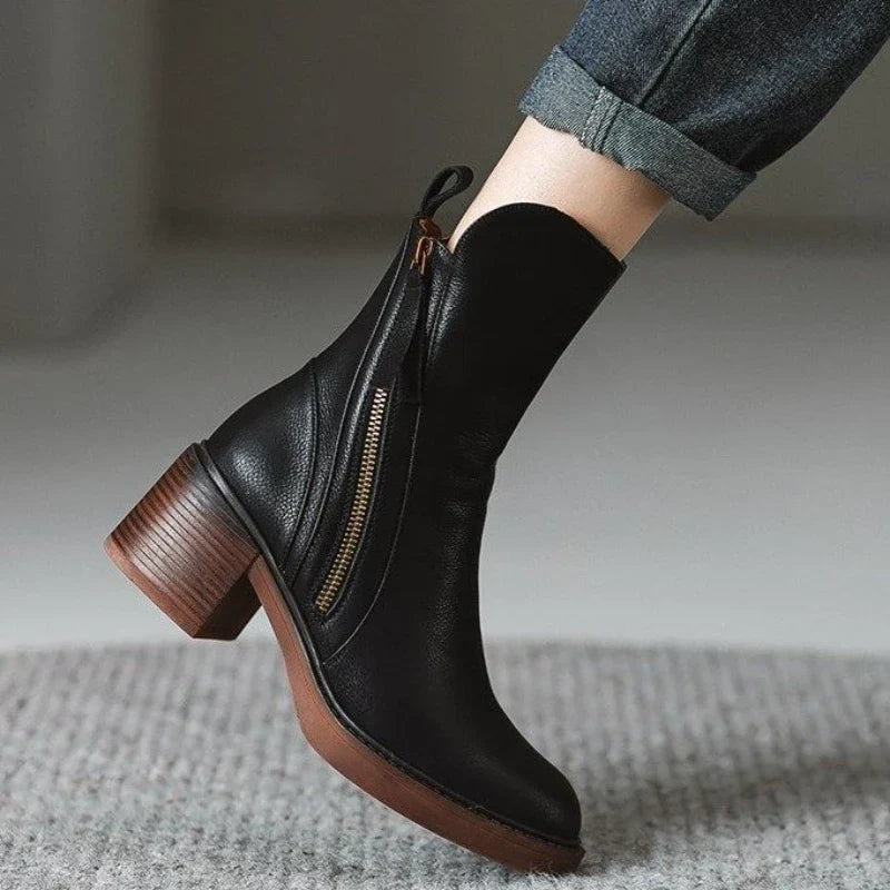 Kinsley | Ankle Boots with Block Heel
