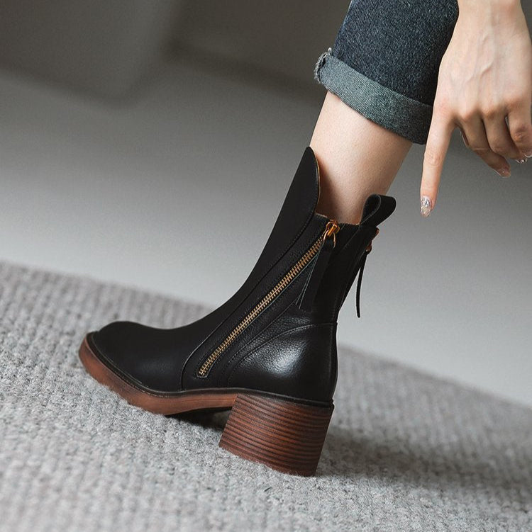 Kinsley | Ankle Boots with Block Heel