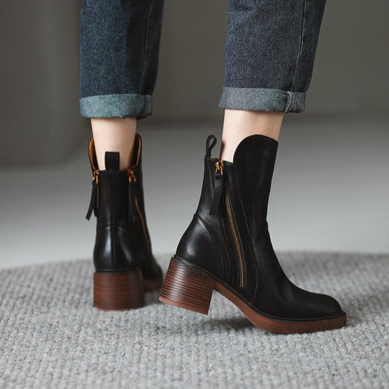 Kinsley | Ankle Boots with Block Heel