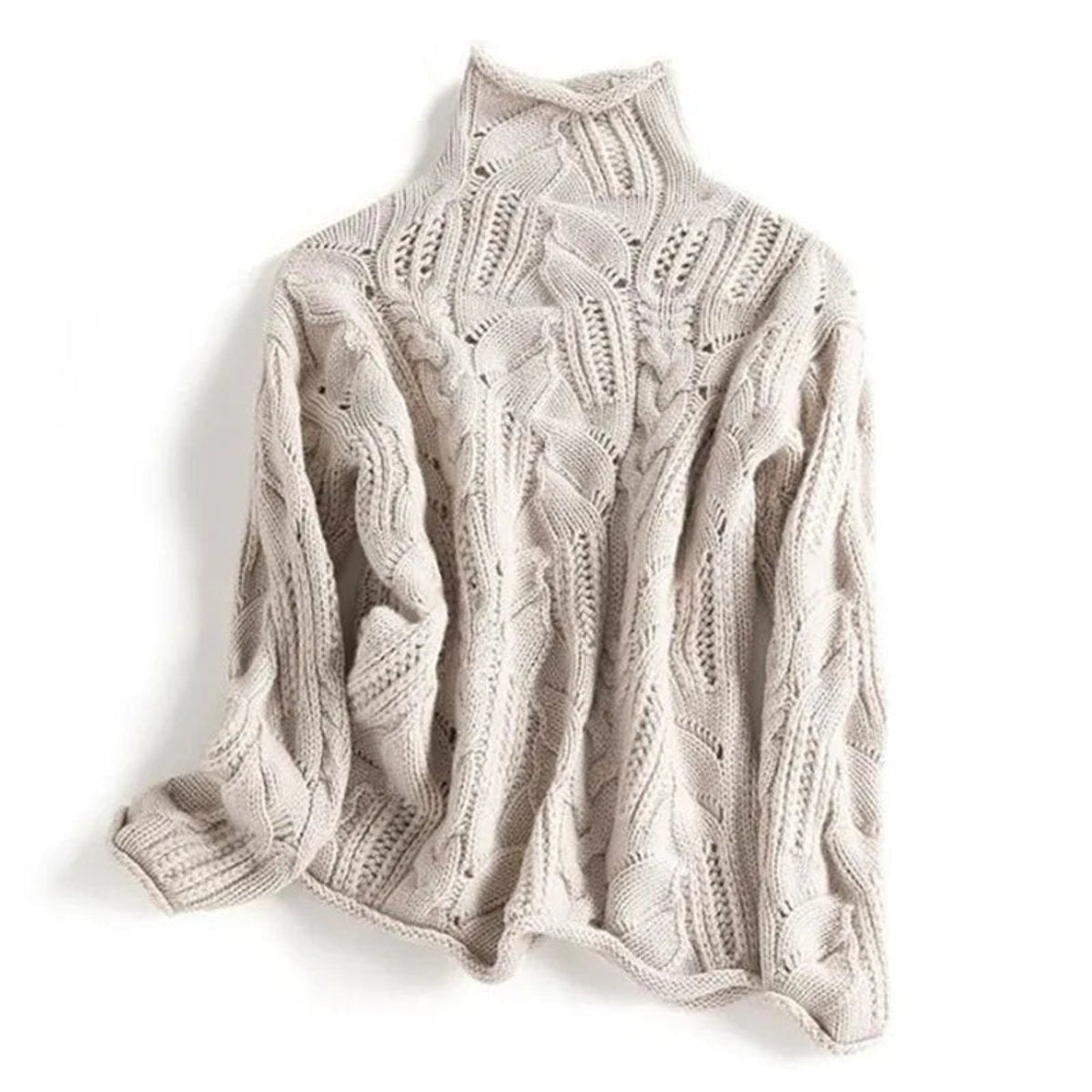 Madison | Cable Knit Turtleneck Long Sleeve Sweater