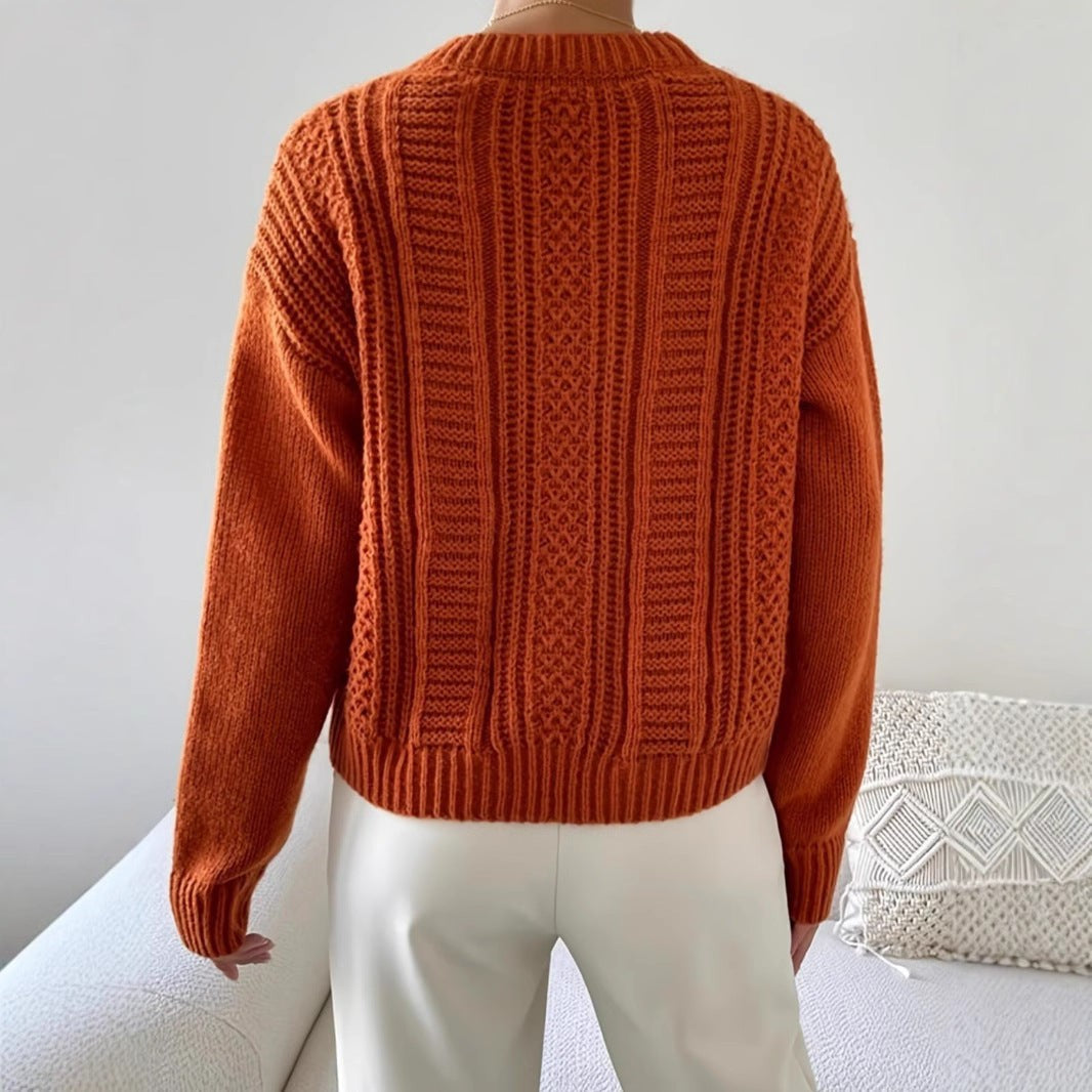 Piper | Chunky Knit Oversized V-Neck Sweater