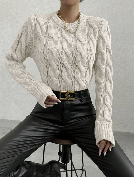 Sienna | Chunky Knit Sweater with High Collar