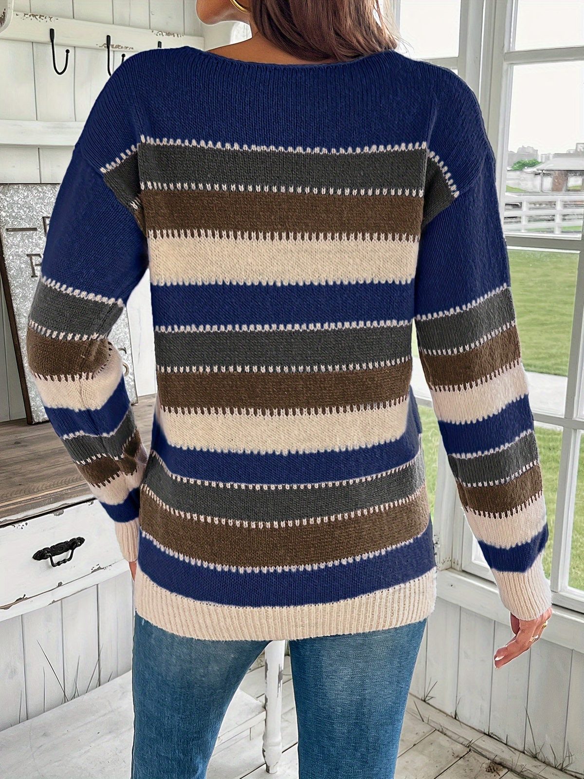 Azalea | Colorful Crew Neck Sweater