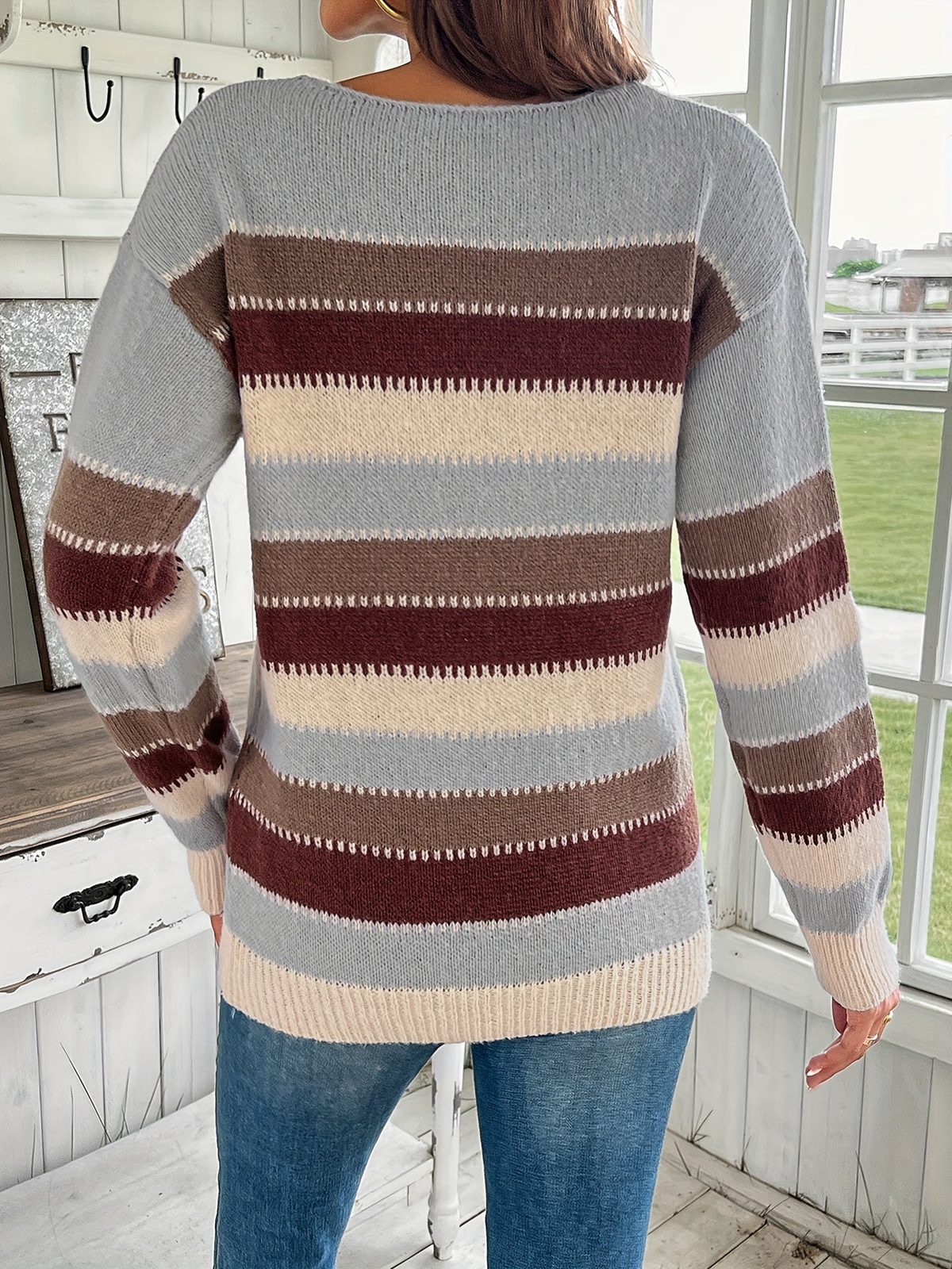 Azalea | Colorful Crew Neck Sweater