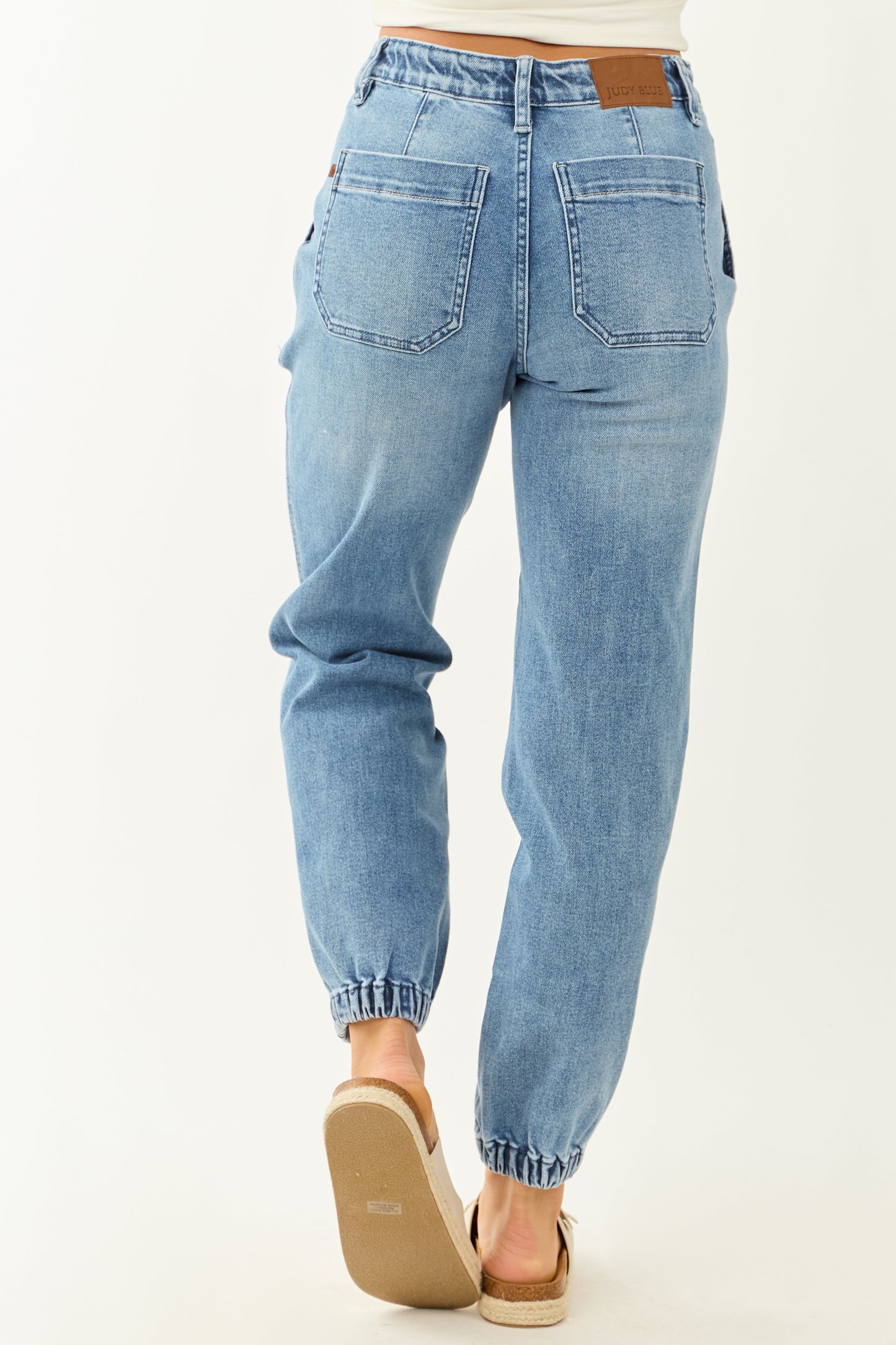 Celestia | Denim Jeans with Drawstring Waist and Elastic Cuffs