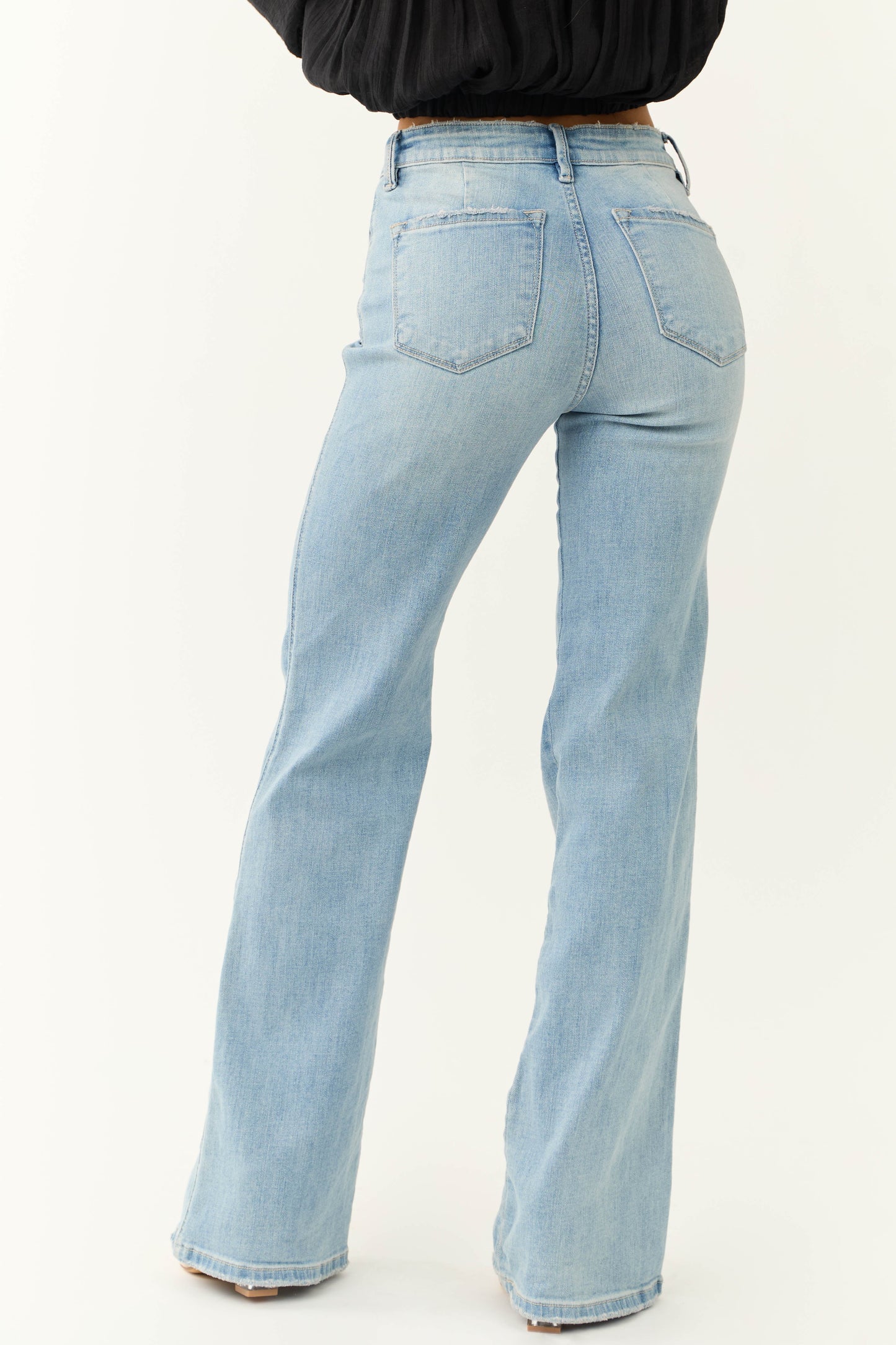 Ilaria | Denim Jeans with High-Rise Waist and Flared Legs