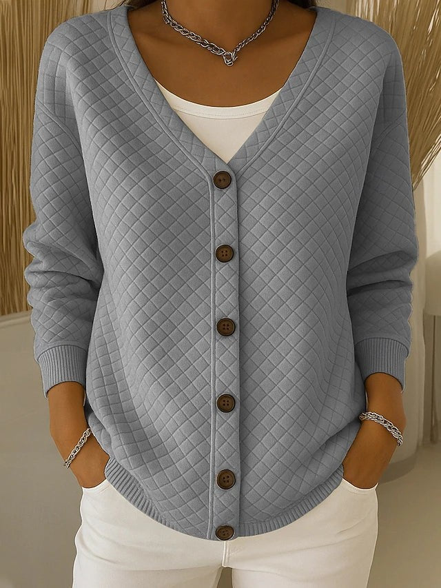 Brynn | Diamond Quilted Cardigan Sweater