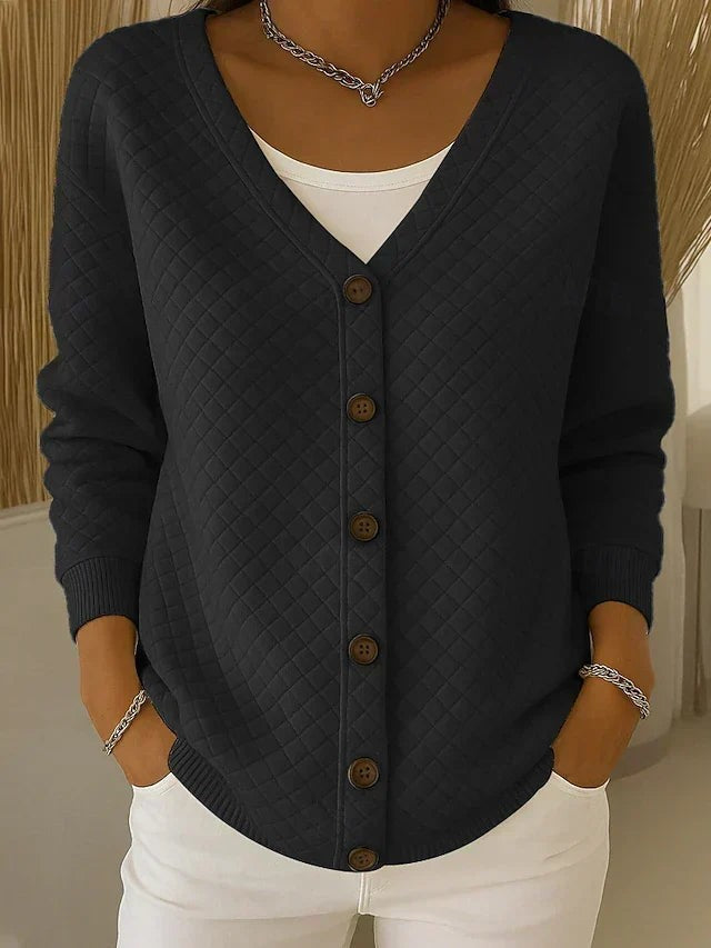 Brynn | Diamond Quilted Cardigan Sweater