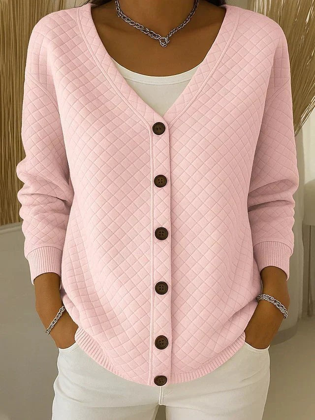Brynn | Diamond Quilted Cardigan Sweater