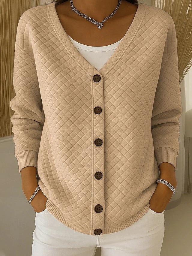 Brynn | Diamond Quilted Cardigan Sweater