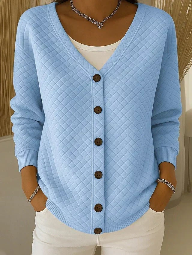 Brynn | Diamond Quilted Cardigan Sweater