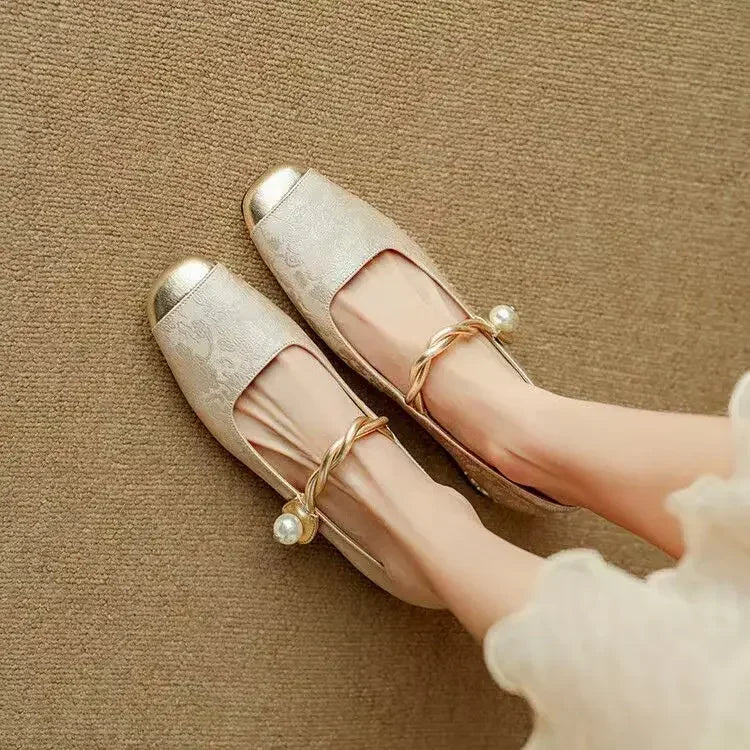 Sennett | Dress Satin-Style Heels with Square Toe and Twisted Strap