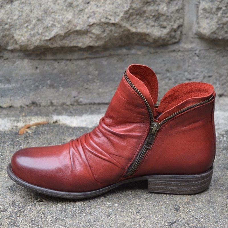 Sutton | Ruched Vamp Ankle Boots