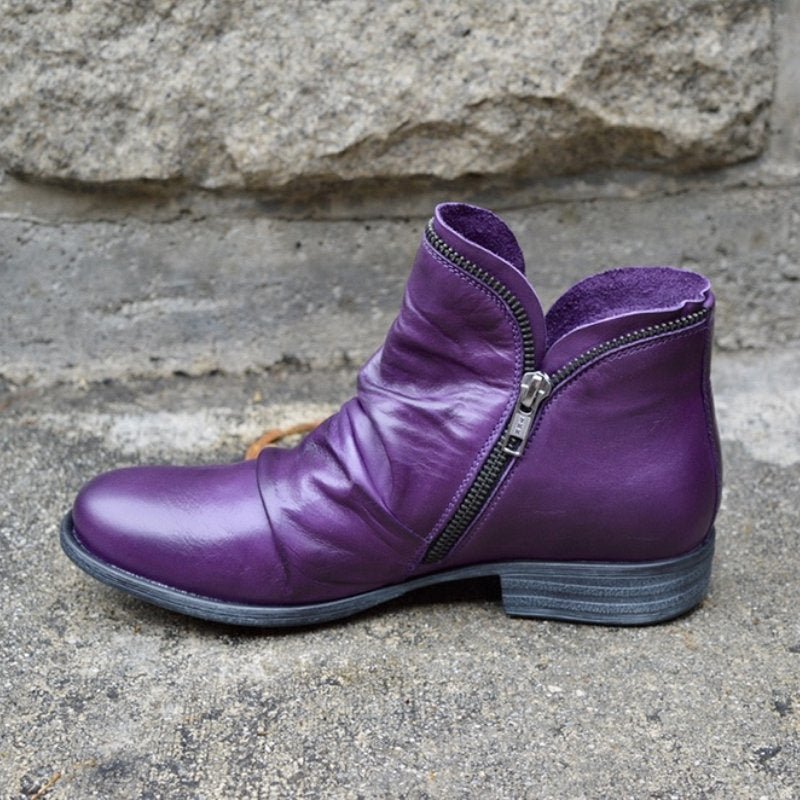 Sutton | Ruched Vamp Ankle Boots