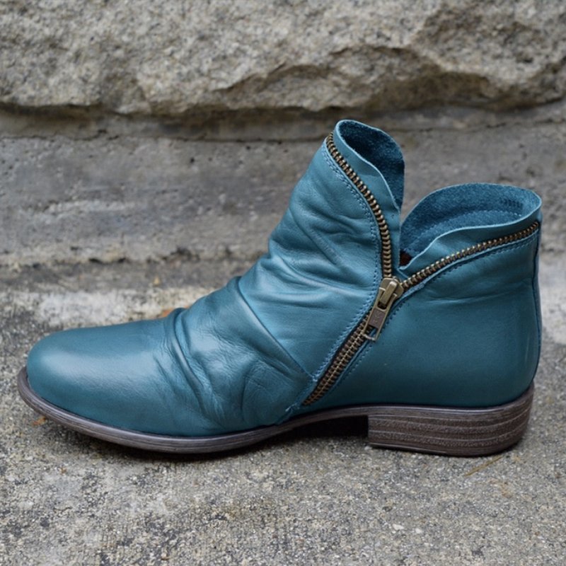 Sutton | Ruched Vamp Ankle Boots