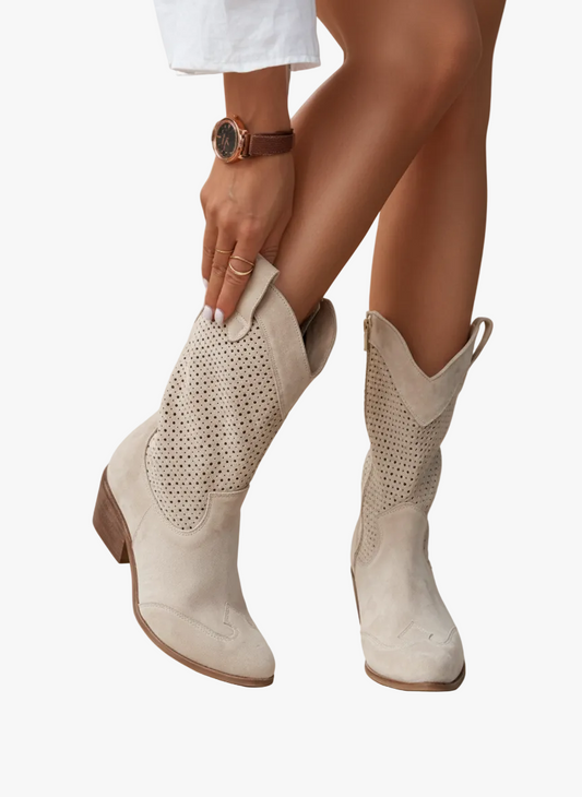 Dakota | Faux Suede Western Boots