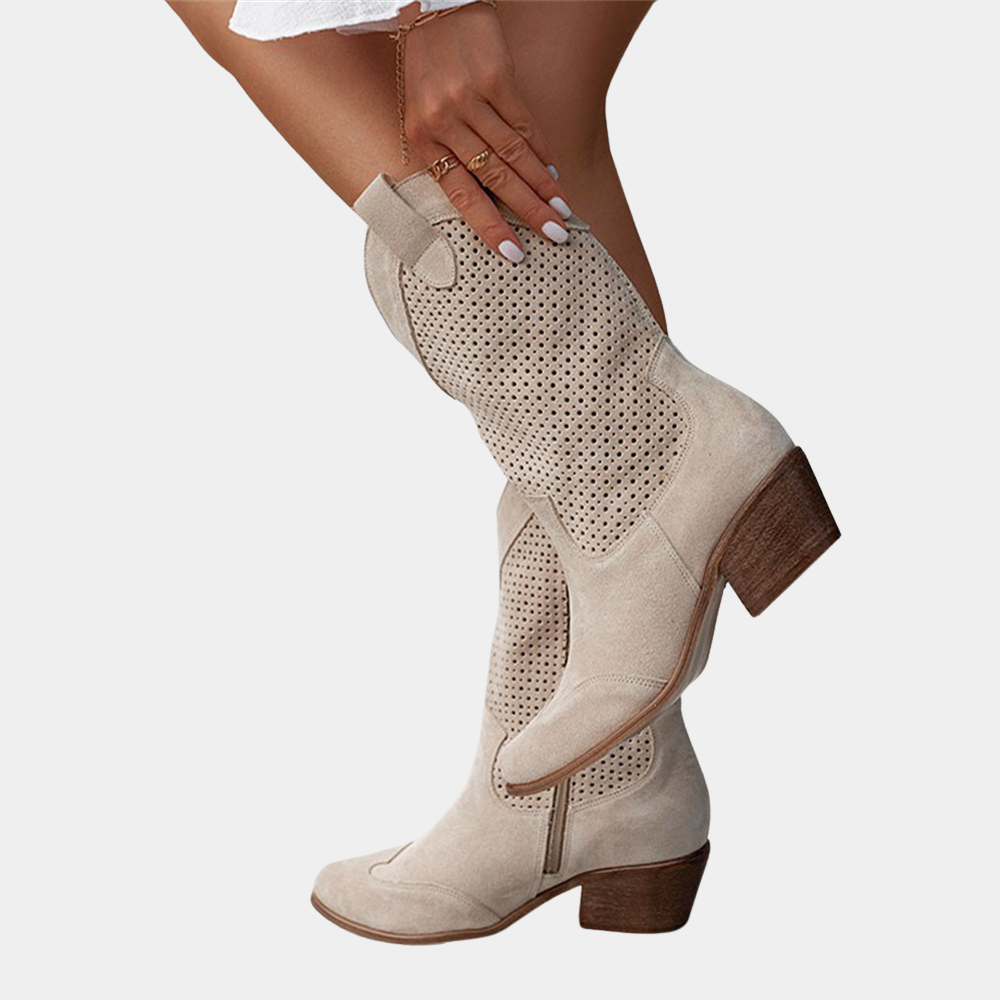 Dakota | Faux Suede Western Boots