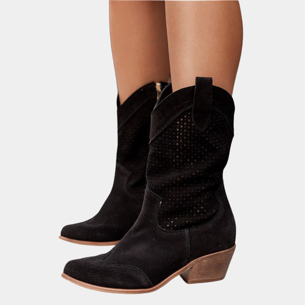 Dakota | Faux Suede Western Boots