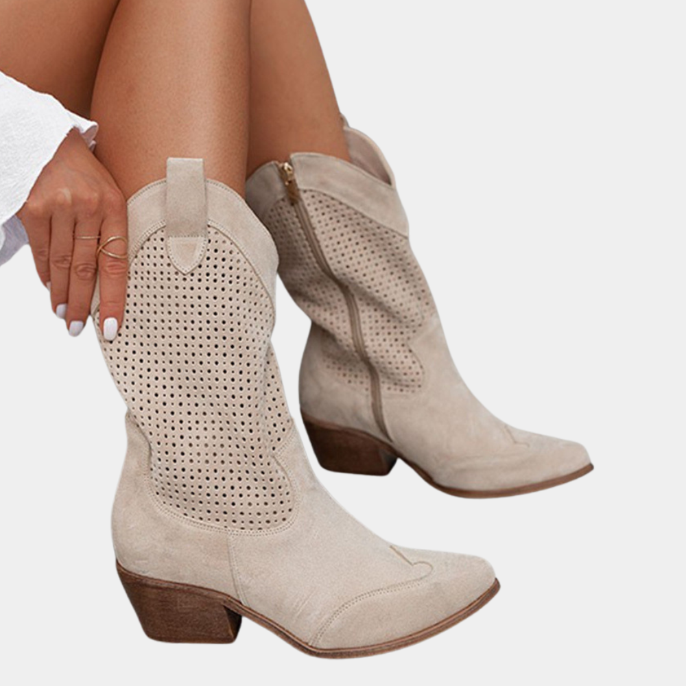 Dakota | Faux Suede Western Boots