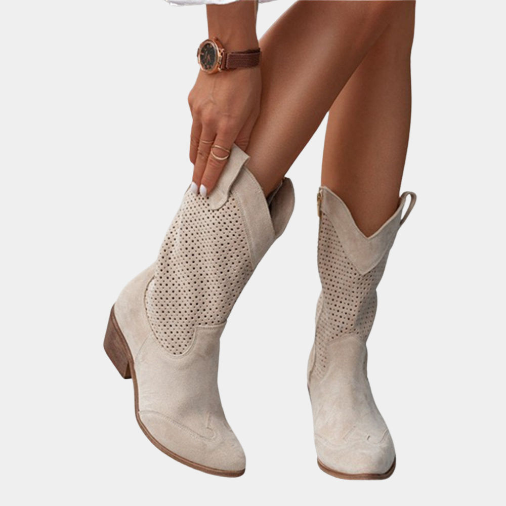 Dakota | Faux Suede Western Boots
