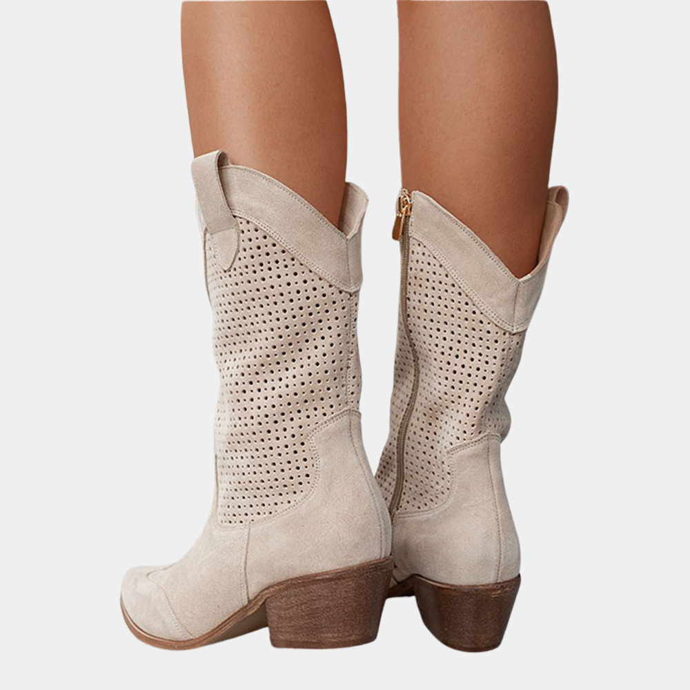Dakota | Faux Suede Western Boots