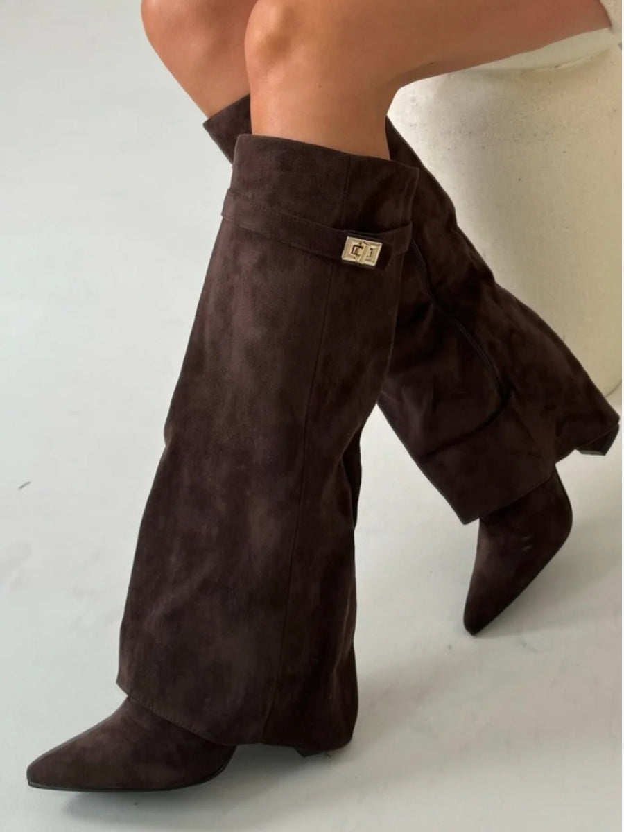 Wynter | Knee-High Boots with Buckle Strap