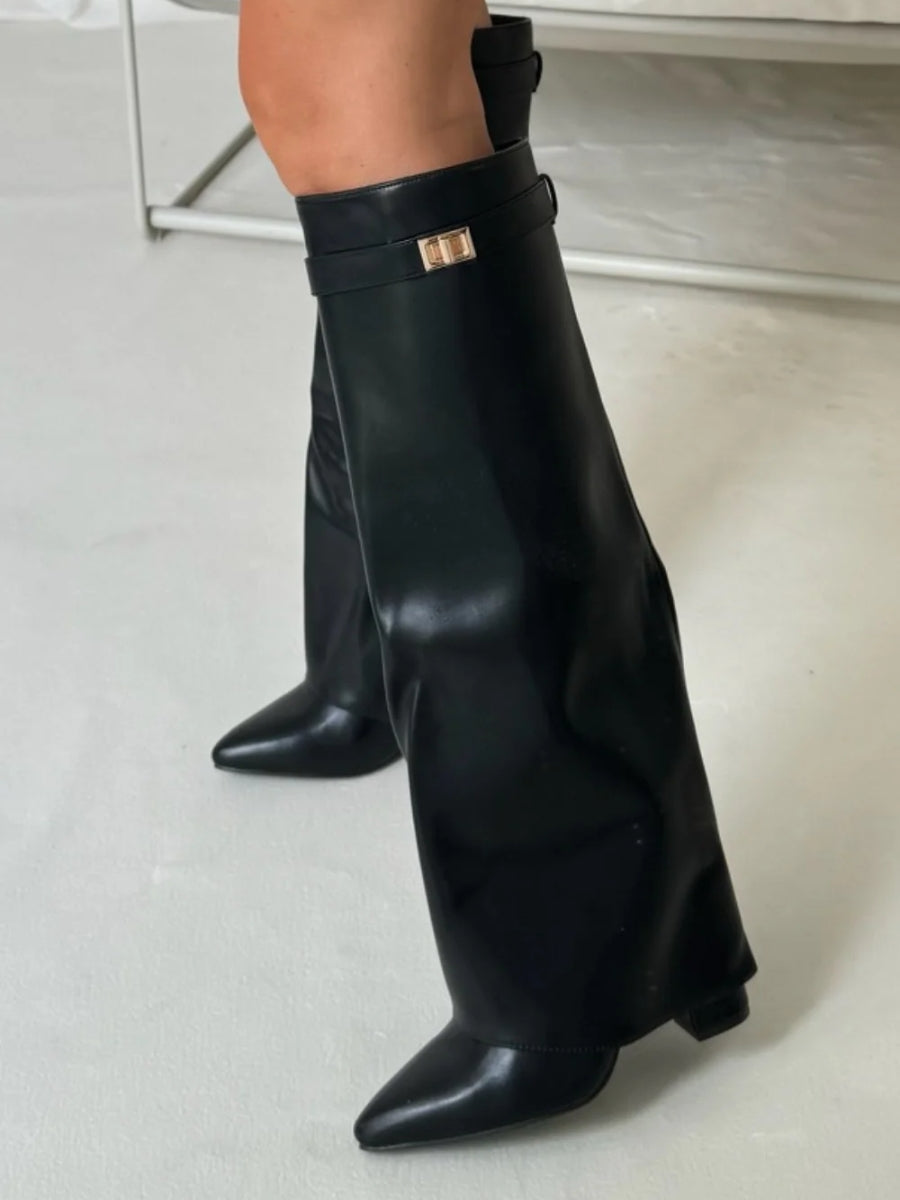 Wynter | Knee-High Boots with Buckle Strap