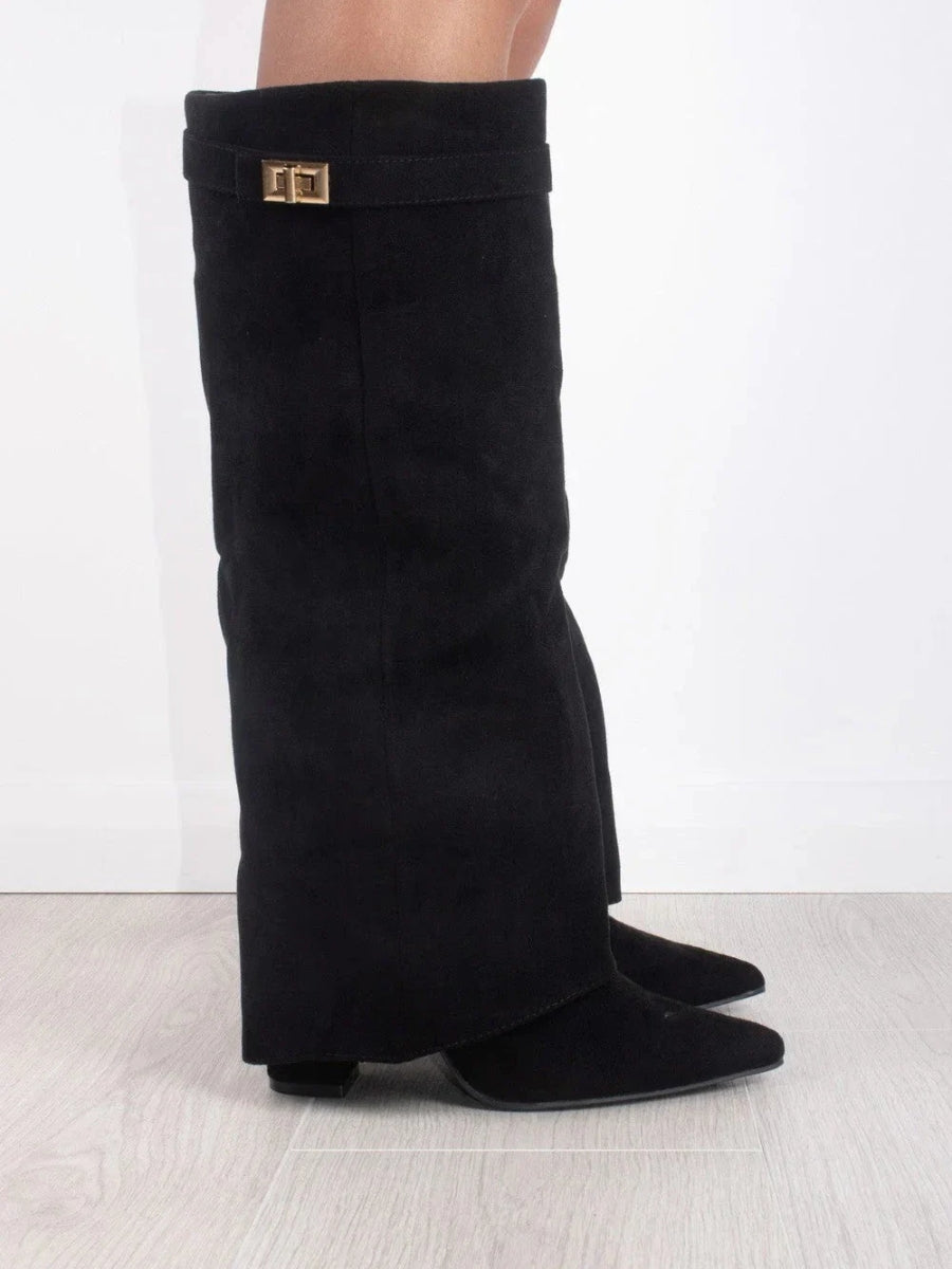 Wynter | Knee-High Boots with Buckle Strap