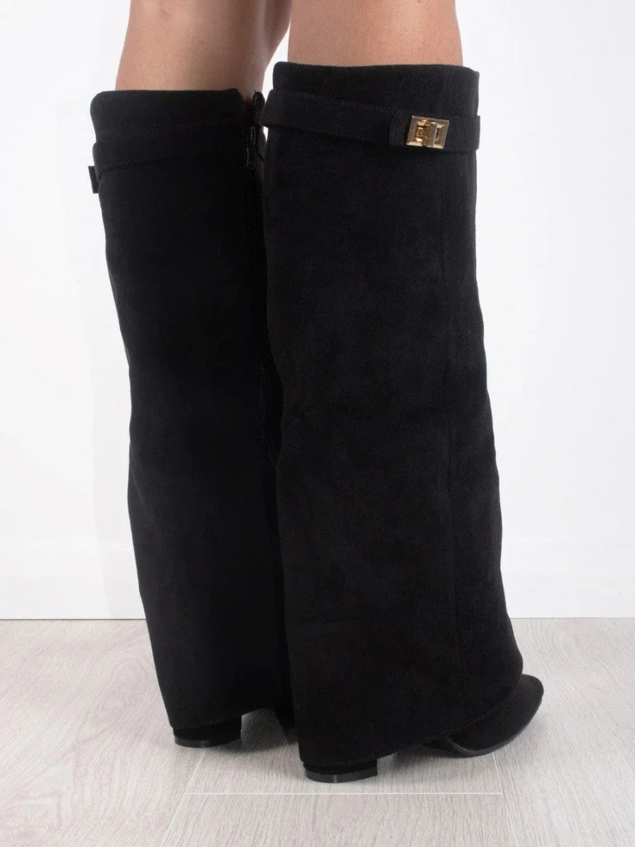 Wynter | Knee-High Boots with Buckle Strap