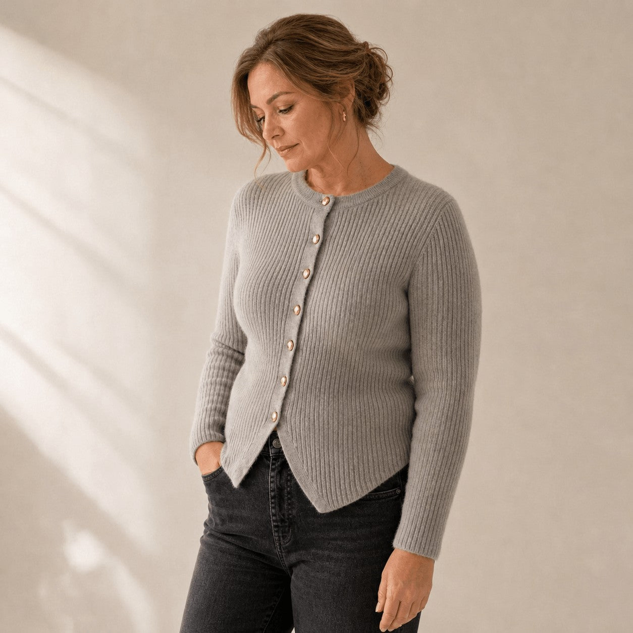 Fern | Longline Button-Down Cardigan