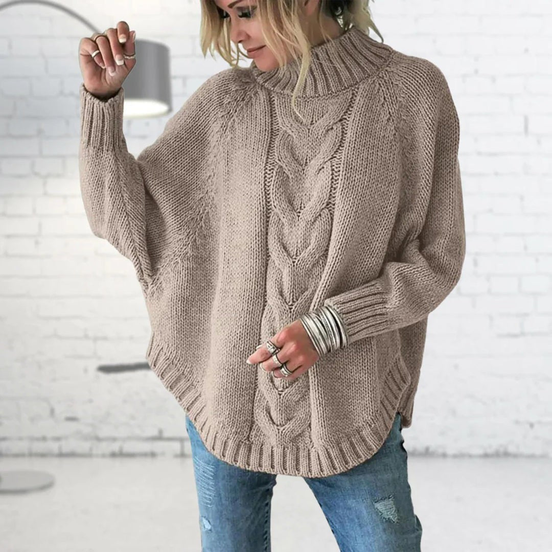 Sable | Chunky Cable Knit Turtleneck Sweater