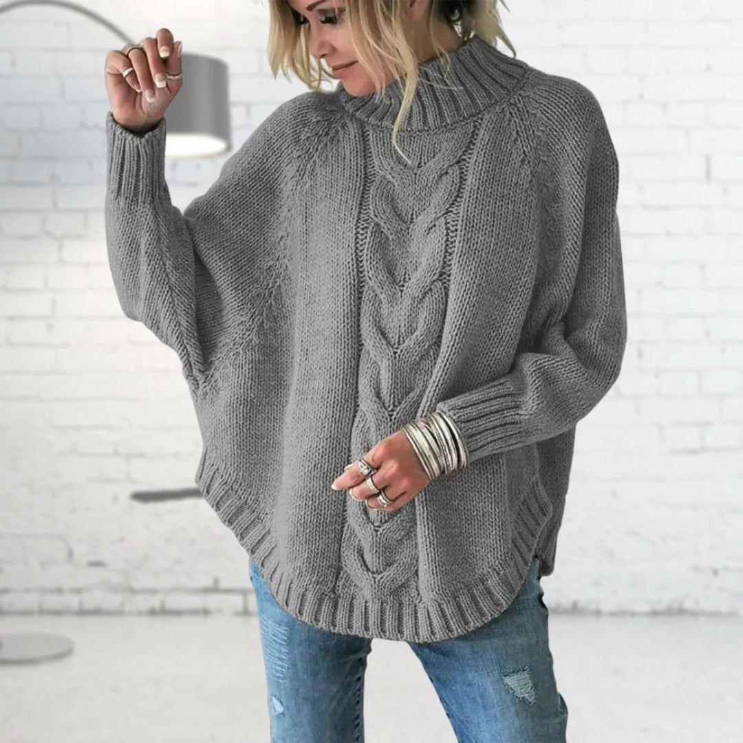 Sable | Chunky Cable Knit Turtleneck Sweater