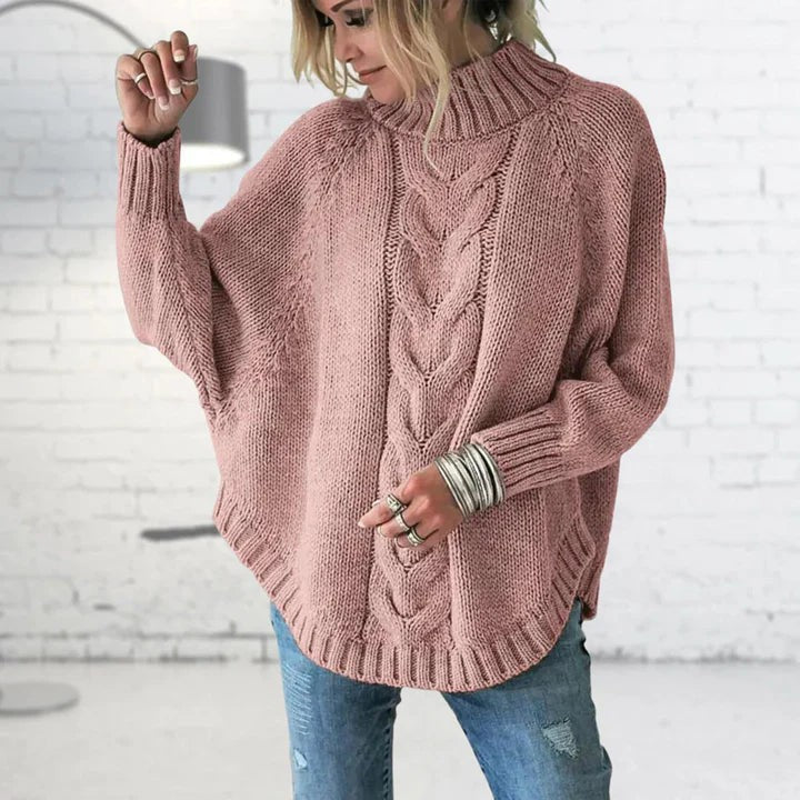 Sable | Chunky Cable Knit Turtleneck Sweater