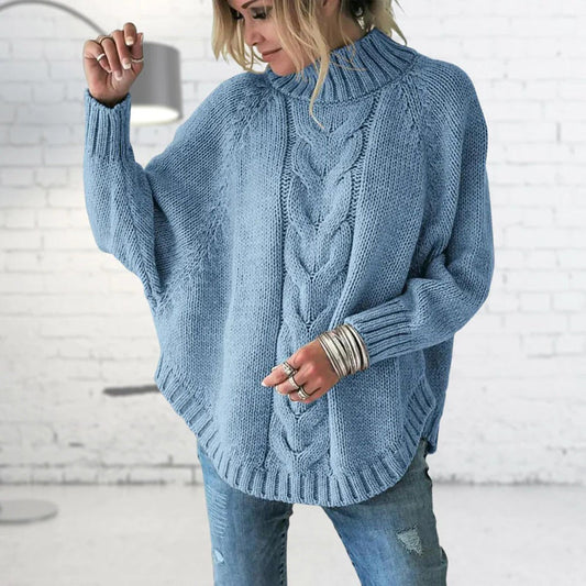 Sable | Chunky Cable Knit Turtleneck Sweater