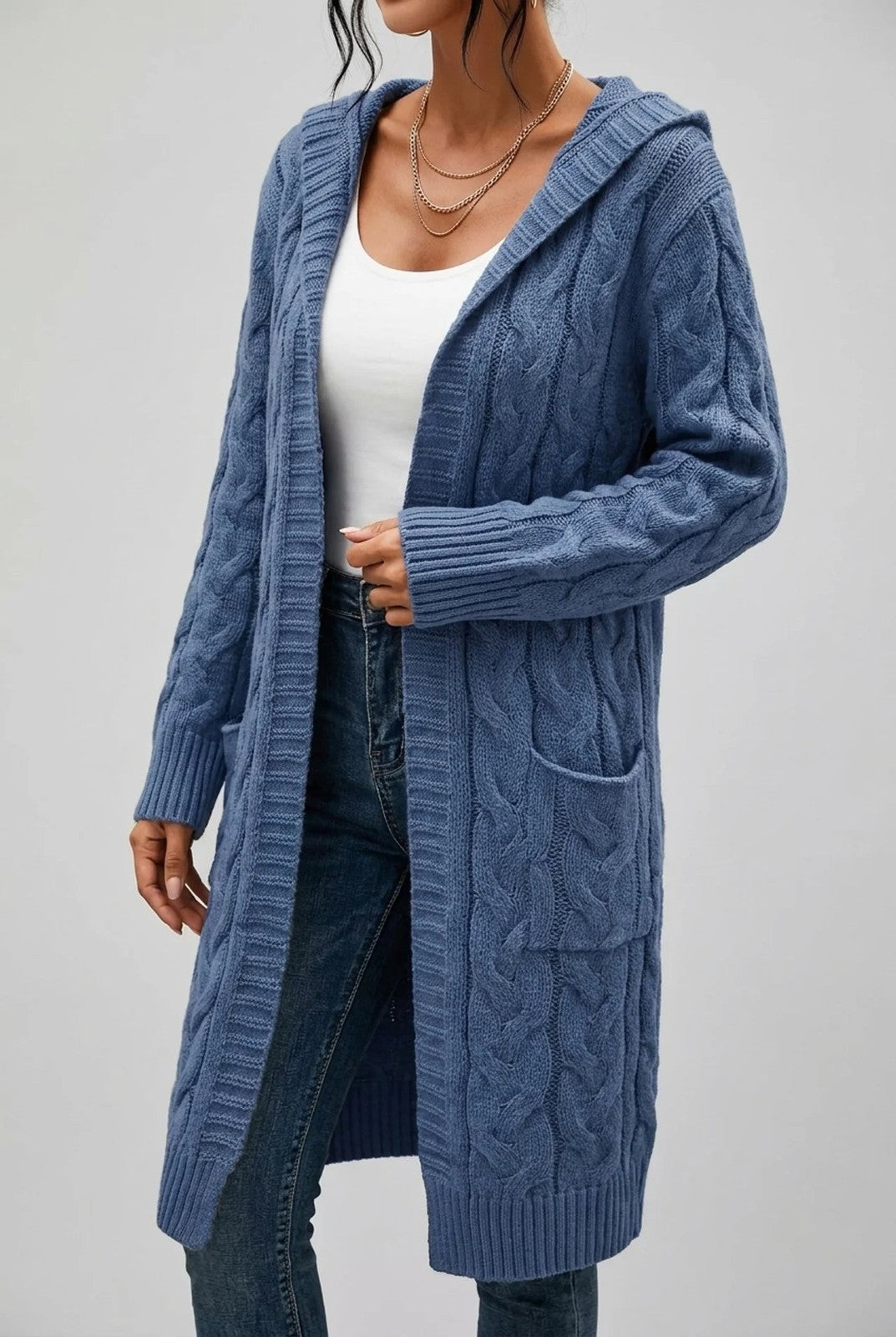 Ivy | Hooded Cardigan in Cozy Plus Size Knit