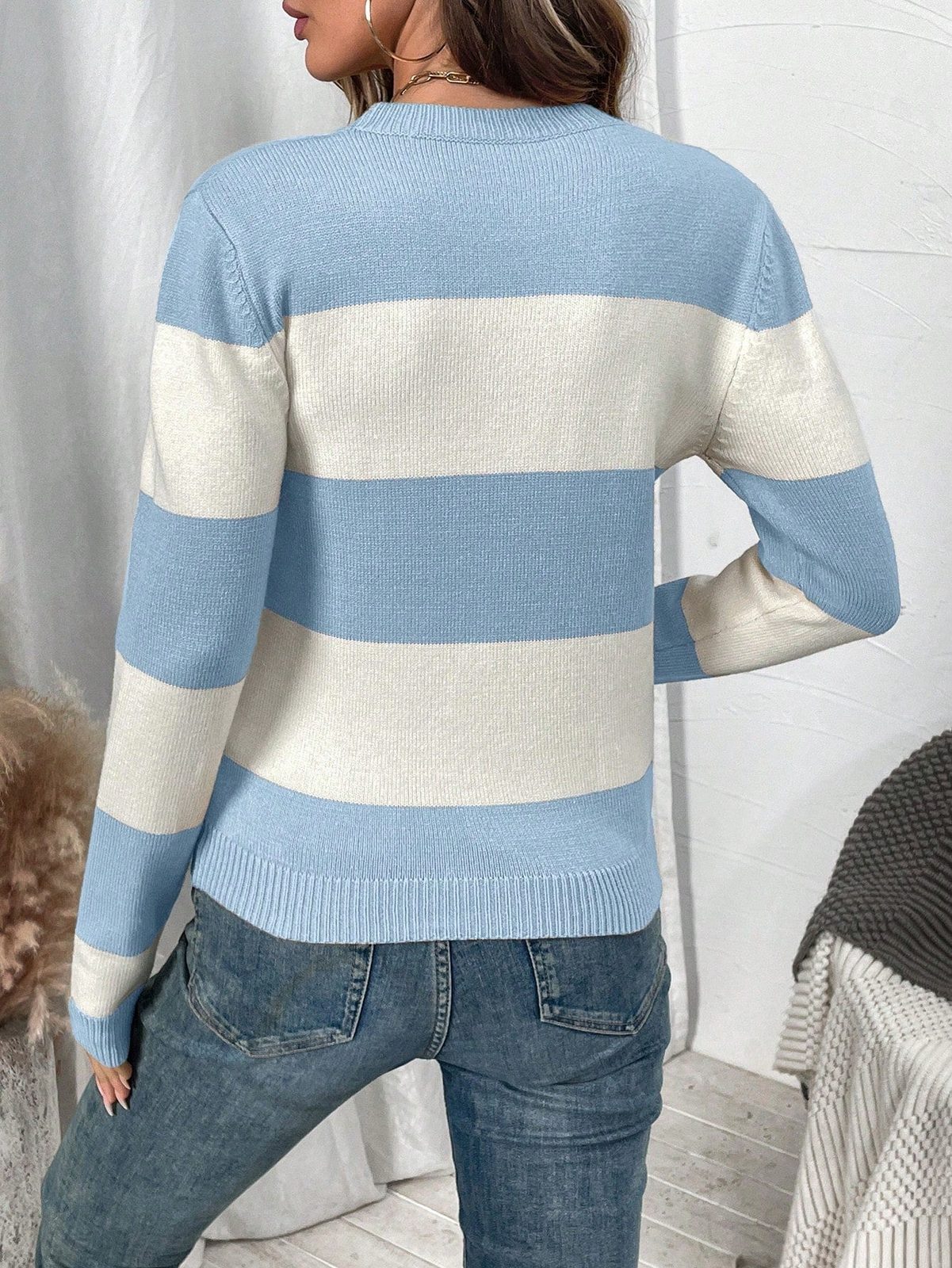 Colette | Striped Crew Neck Sweater