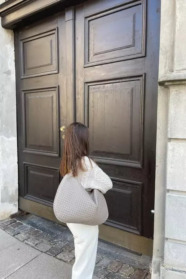 Wrenna | Oversized Woven Tote Bag photo