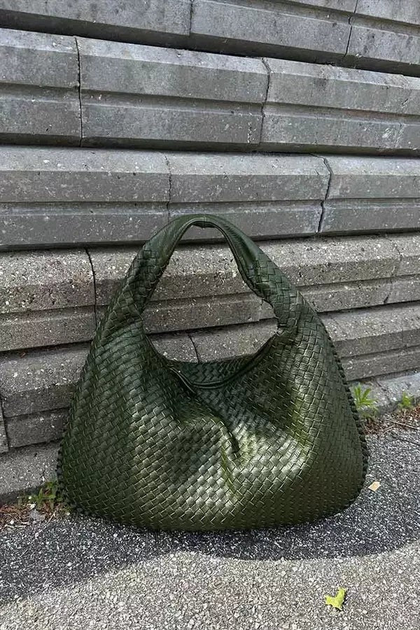 Wrenna | Oversized Woven Tote Bag photo