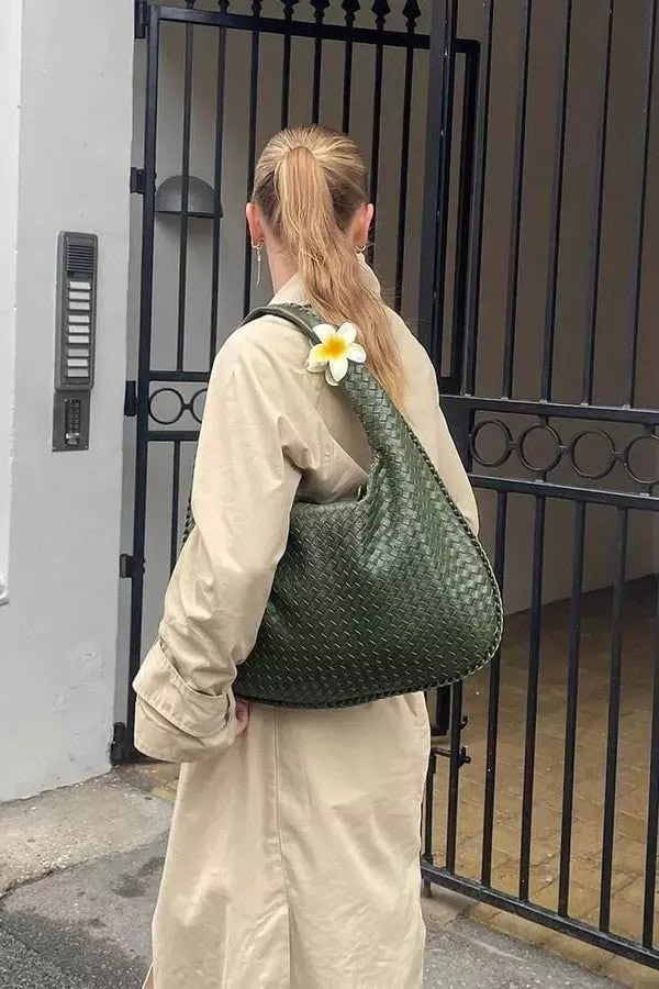 Wrenna | Oversized Woven Tote Bag photo